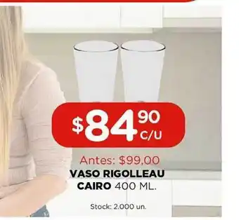 Super MAMI Vaso Rigolleau Cairo 400ml oferta