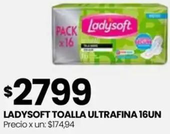 Punto Mayorista LADYSOFT TOALLA ULTRAFINA 16UN oferta