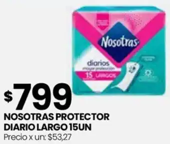 Punto Mayorista NOSOTRAS PROTECTOR DIARIO LARGO 15UN oferta