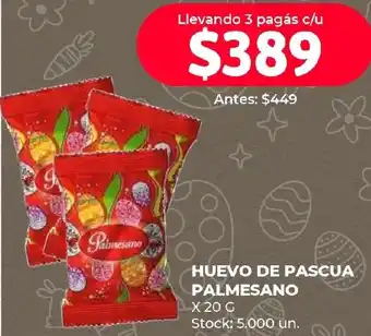 Supermercados Tadicor HUEVO DE PASCUA PALMESANO x 20G oferta