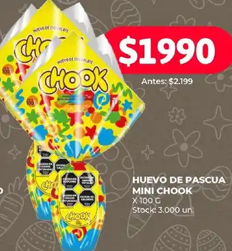 Supermercados Tadicor HUEVO DE PASCUA MINI CHOOK X 100G oferta