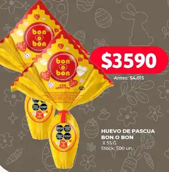 Supermercados Tadicor HUEVO DE PASCUA BON O BON X 55G oferta
