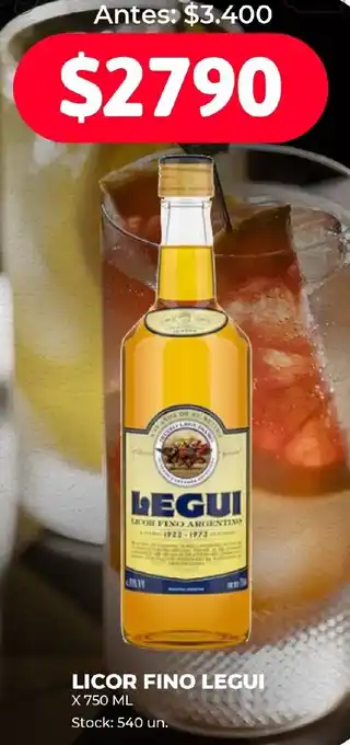 Supermercados Tadicor LICOR FINO LEGUI X 750ML oferta