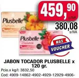 Maxiconsumo JABON TOCADOR PLUSBELLE X 120gr oferta