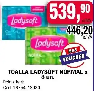 Maxiconsumo TOALLA LADYSOFT NORMAL X 8un oferta