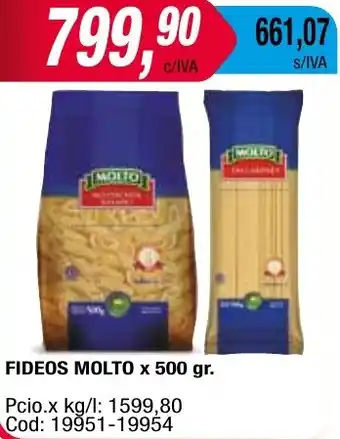 Maxiconsumo FIDEOS MOLTO x 500gr oferta
