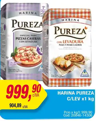 Maxiconsumo HARINA PUREZA C/LEV x 1kg oferta