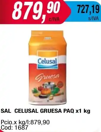 Maxiconsumo SAL CELUSAL GRUESA PAQ x 1kg oferta
