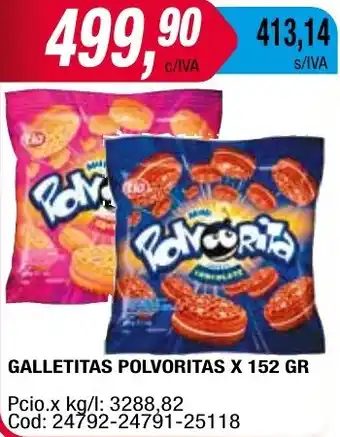 Maxiconsumo GALLETITAS POLVORITAS X 152GR oferta