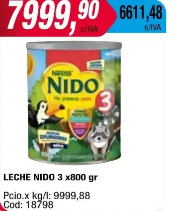 Maxiconsumo LECHE NIDO 3 x 800gr oferta