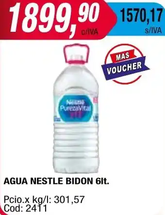 Maxiconsumo AGUA NESTLE BIDON 6lt oferta