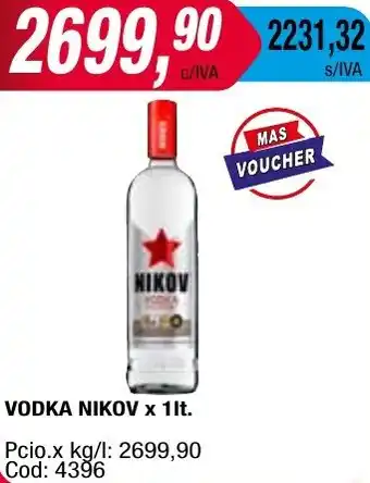 Maxiconsumo VODKA NIKOV x 1lt oferta