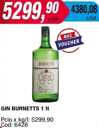 Maxiconsumo GIN BURNETTS 1It oferta