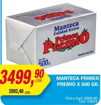 Maxiconsumo MANTECA PRIMER PREMIO X 500GR oferta