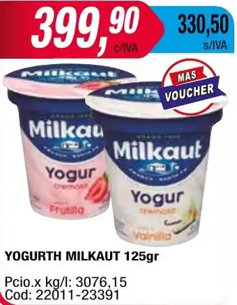 Maxiconsumo YOGURTH MILKAUT 125gr oferta