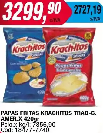 Maxiconsumo PAPAS FRITAS KRACHITOS TRAD-C. AMER. x 420gr oferta