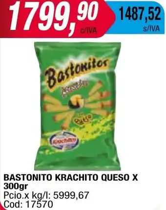 Maxiconsumo BASTONITO KRACHITO QUESO X 300gr oferta