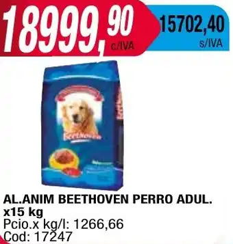 Maxiconsumo AL.ANIM BEETHOVEN PERRO ADUL. x 15kg oferta