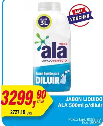 Maxiconsumo JABON LIQUIDO ALA 500ml p/diluir oferta