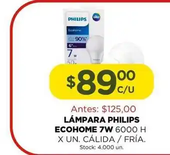 Super MAMI Philips Ecohome Lámpara 7w 6000 H x Un. Cálida / Fría oferta