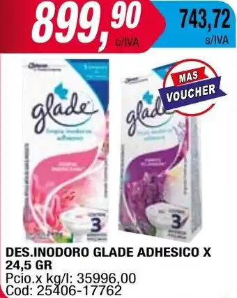 Maxiconsumo DES.INODORO GLADE ADHESICO x 24,5gr oferta