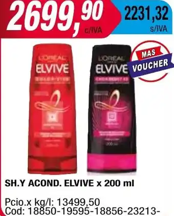 Maxiconsumo SH.Y ACOND. ELVIVE x 200ml oferta