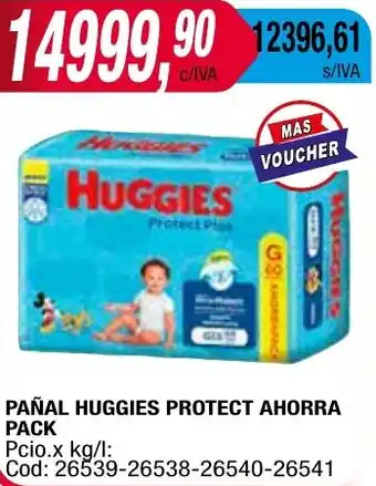 Maxiconsumo PAÑAL HUGGIES PROTECT AHORRA PACK oferta