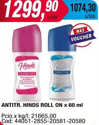 Maxiconsumo ANTITR. HINDS ROLL ON x 60ml oferta