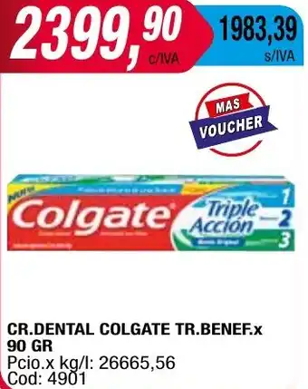 Maxiconsumo CR.DENTAL COLGATE TR.BENEF. x 90gr oferta