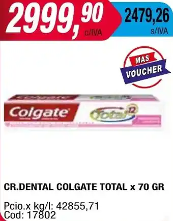 Maxiconsumo CR.DENTAL COLGATE TOTAL x 70GR oferta