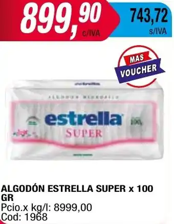 Maxiconsumo ALGODÓN ESTRELLA SUPER x 100GR oferta