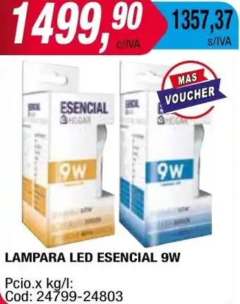 Maxiconsumo LAMPARA LED ESENCIAL 9W oferta