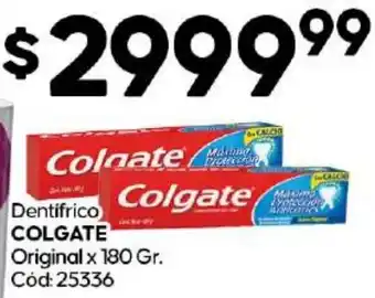 Diarco Dentifrico COLGATE Original x 180gr oferta