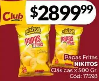 Diarco Papas Fritas NIKITOS Clásicas x 500gr oferta