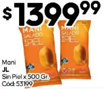 Diarco Mani JL Sin Piel x 500gr oferta