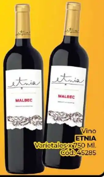 Diarco Vino ETNIA Varietales x 750ml oferta