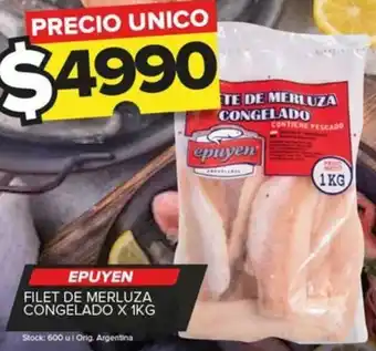 Carrefour Maxi EPUYEN FILET DE MERLUZA CONGELADO X 1KG oferta