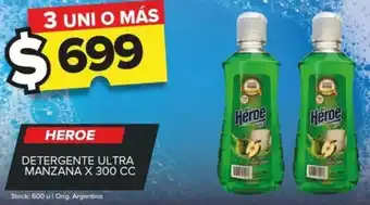 Carrefour Maxi HEROE DETERGENTE ULTRA MANZANA X 300CC oferta