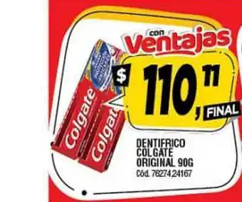 Supermercados Yaguar Colgate Dentifrico Original 90g oferta