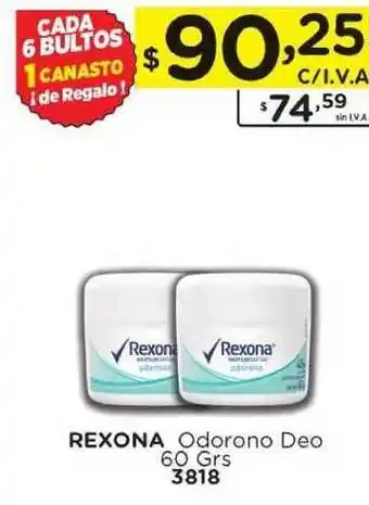 Hipermay Rexona Odorono Deo 60grs 3818 oferta