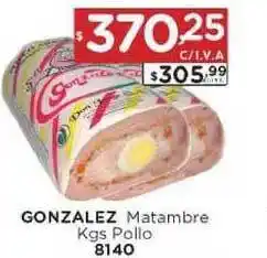 Hipermay Gonzalez Matambre Kgs Pollo 8140 oferta