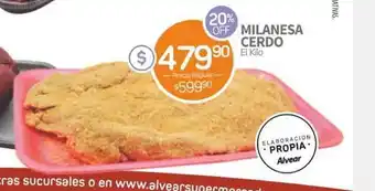 Alvear Milanesa Cerdo El Kilo oferta