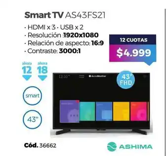 Pardo Hogar Ashima Smart As43fs21 oferta