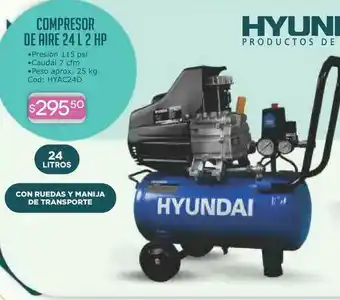 Cuotas del Sur Compresor De Aire 24 L 2 Hp Hyundai oferta