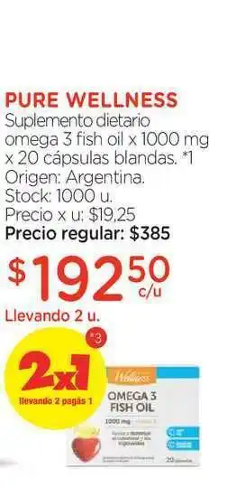 Farmacity Pure Wellness Suplemento Dietario Omega 3 Fish Oil oferta