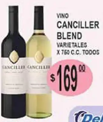 Delfin Supermercados Canciller Blend Vino Varietales x 750cc oferta