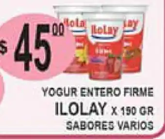 Delfin Supermercados Ilolay Yogur entero firme x190g oferta