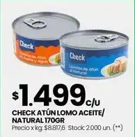 Changomas Check atun lomo aceite/ natural 170gr oferta