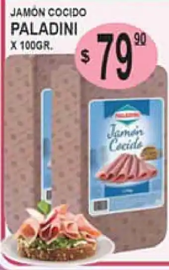 Delfin Supermercados Paladini Jamón Cocido x 100g oferta