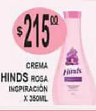 Delfin Supermercados Hinds Crema Rosa Inspiracion x 330ml oferta